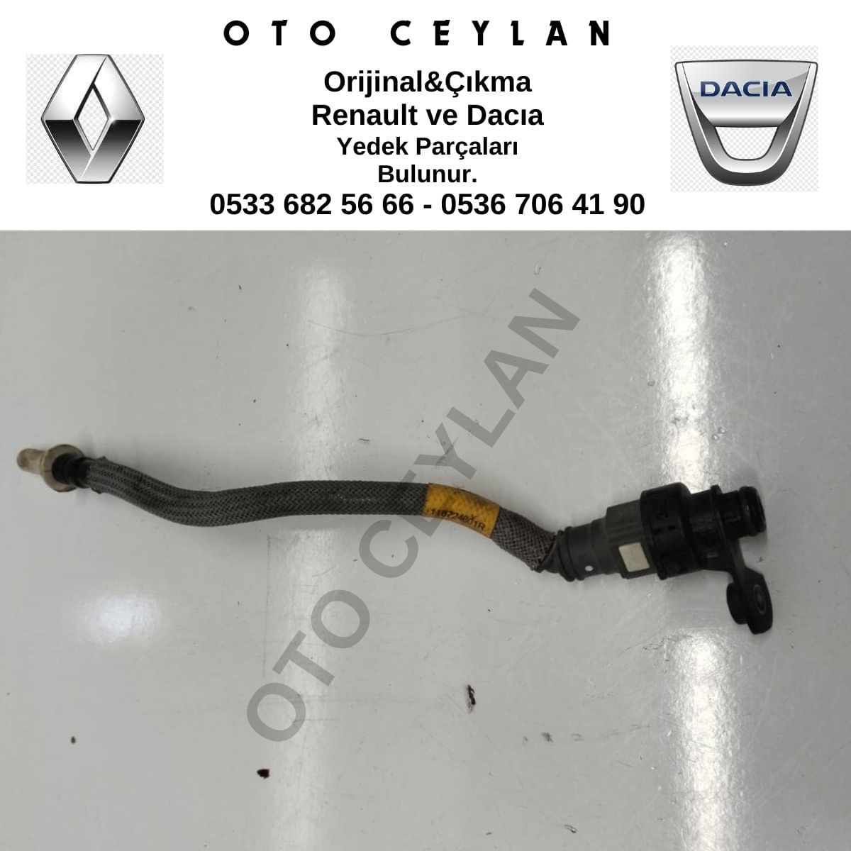 118724601R Sandero BJI Yağlama Borusu Sıfır Araçtan Sökme
