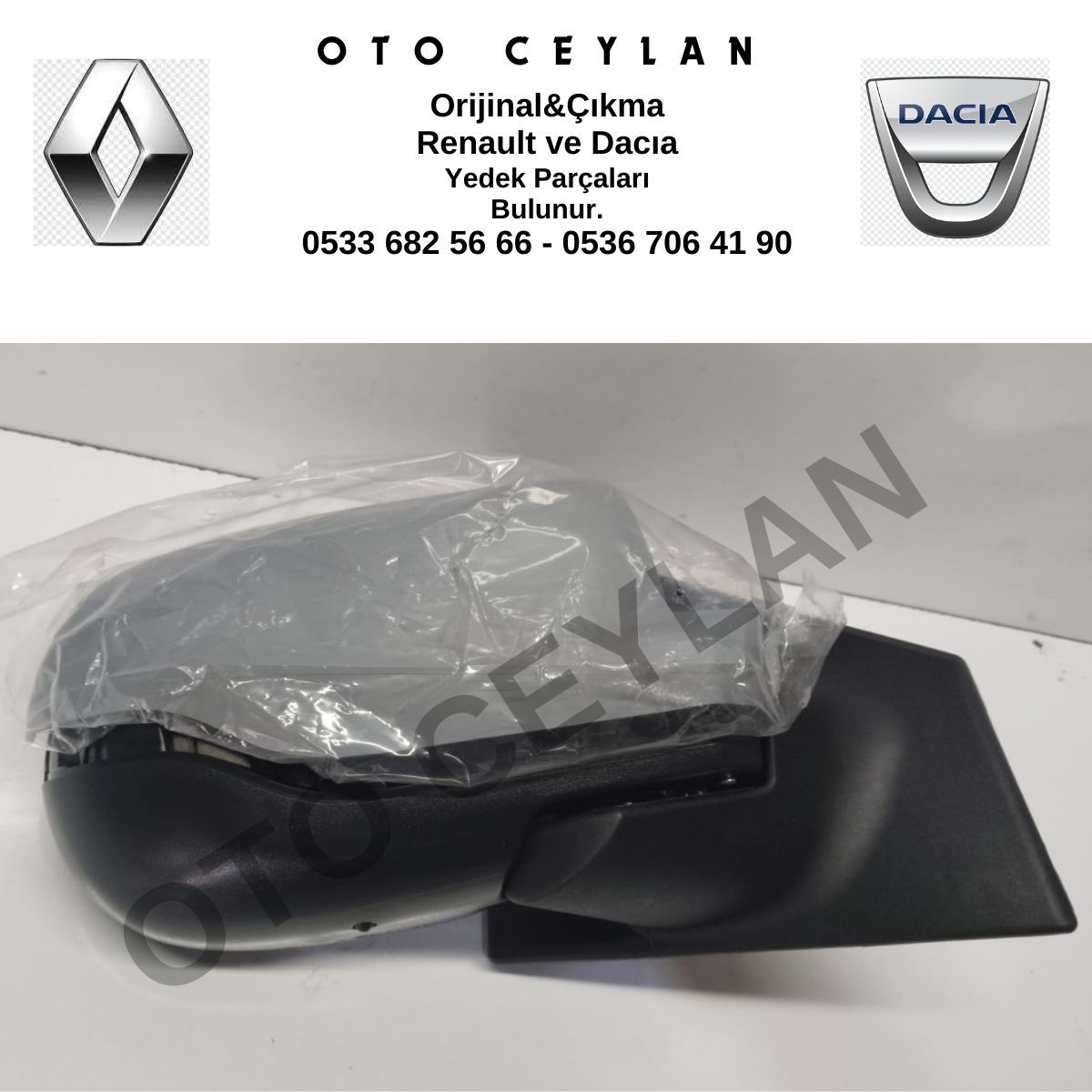 7701071866 Clio 3 Dış Ayna Sağ Elektrikli Sıfır Orijinal