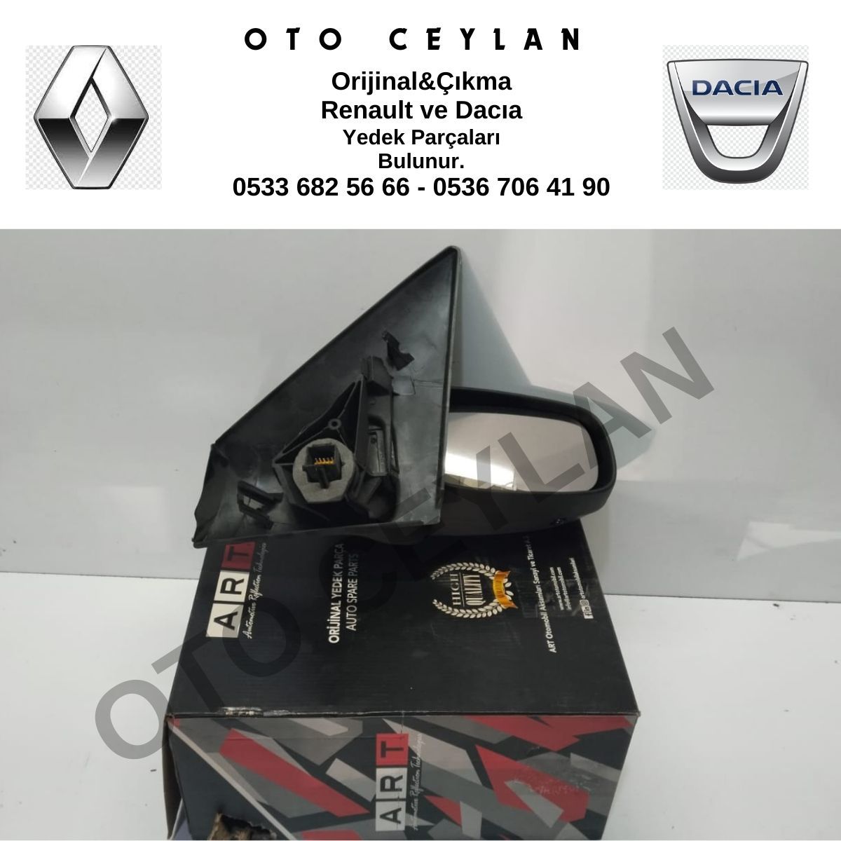 7701054688 Megane 2 Dış Dikiz Ayna Sağ Elektrikli Sıfır Art Marka İthal