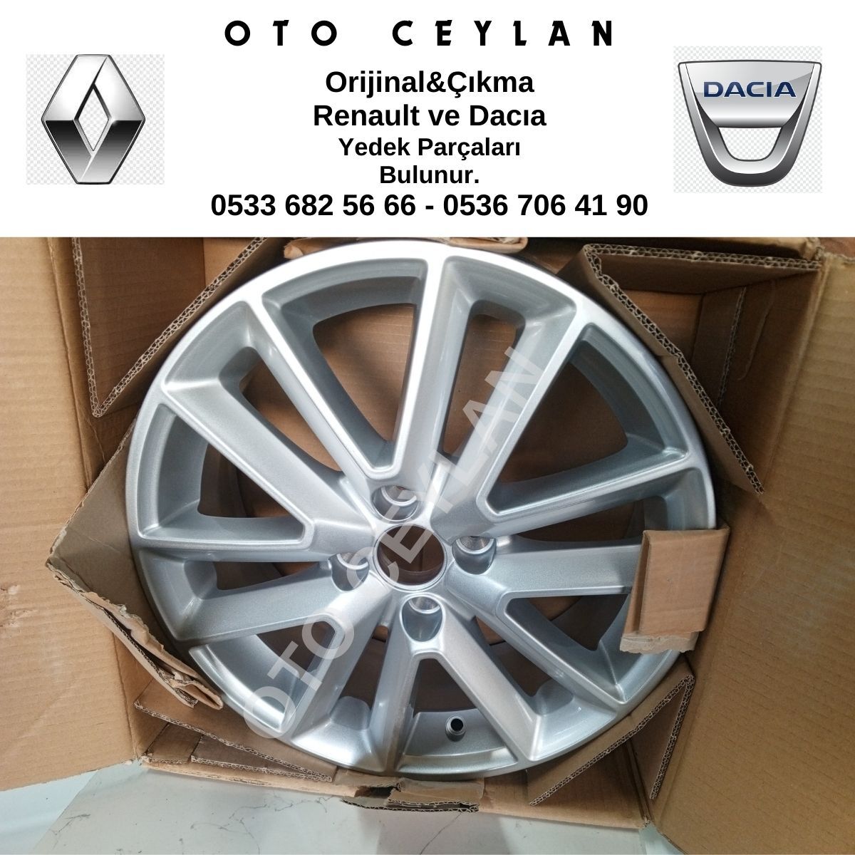 403002441R Dacıa Lodgy Jant 16 İnç 4 Bijon Orjinal