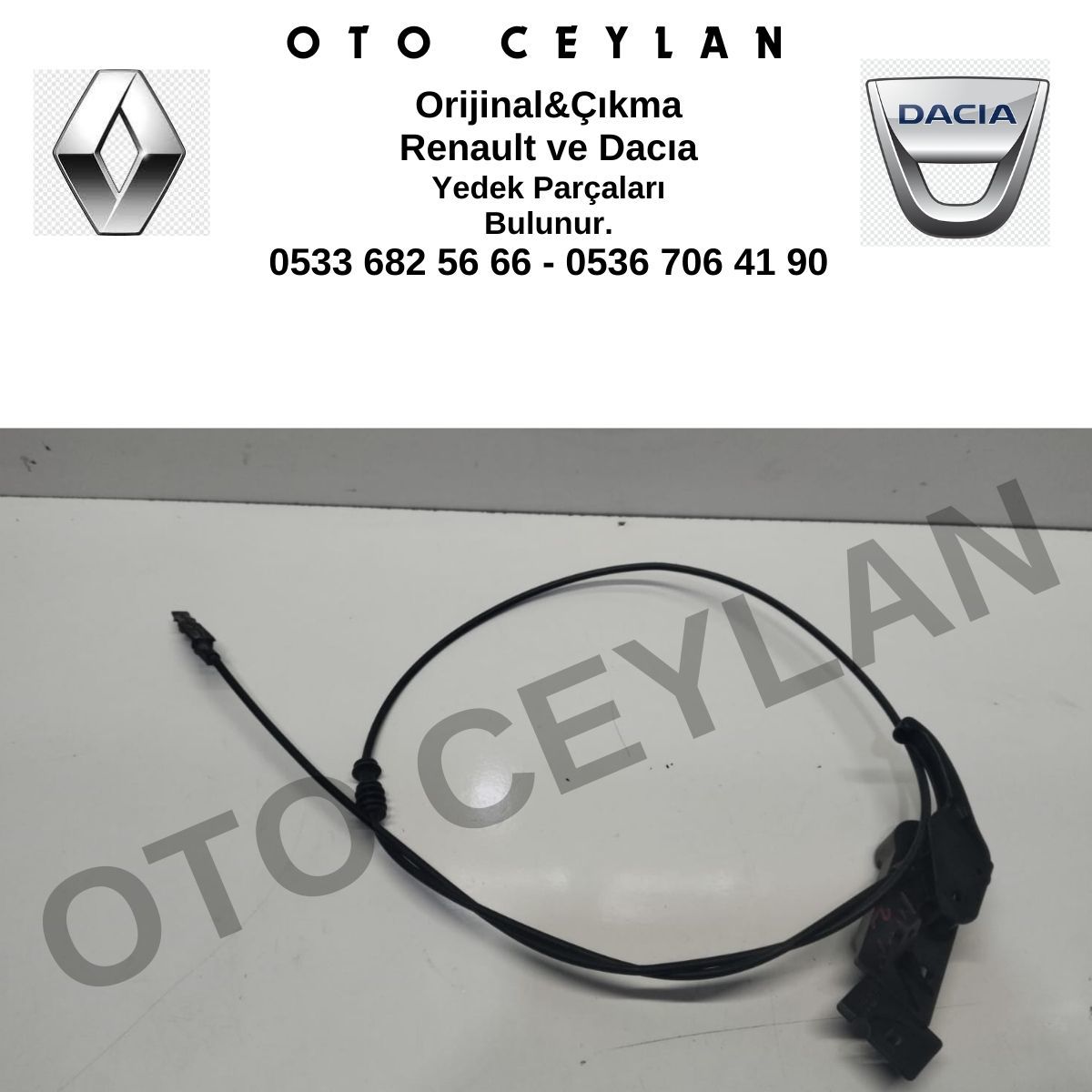 8200181607 Megane 2 Kaput Açma Teli Orijinal Çıkma