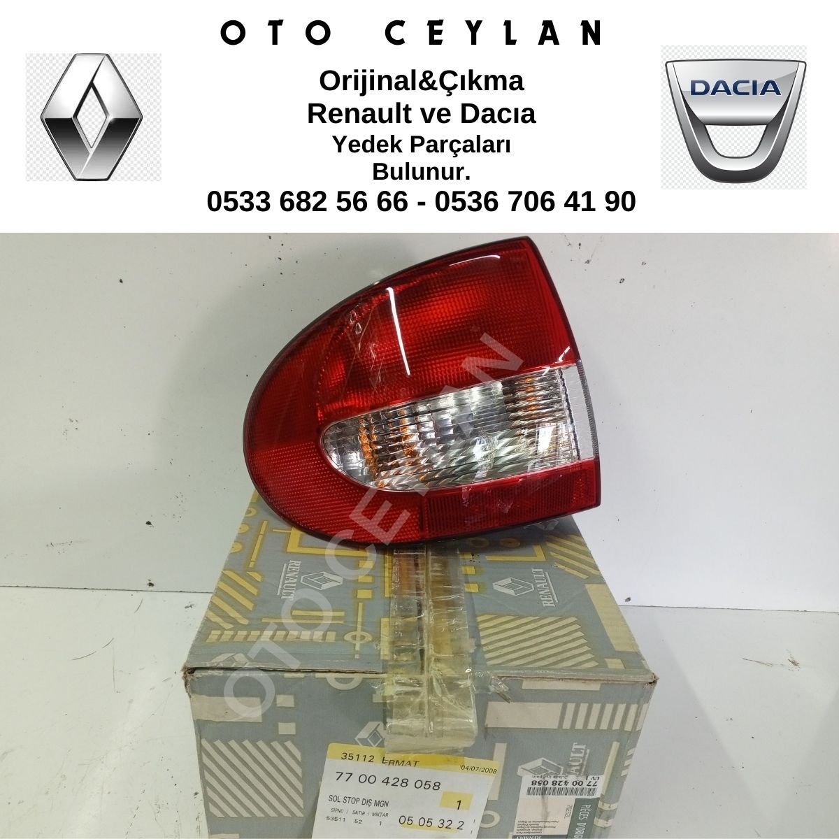 7700428058 Megan Sol Stop Dış Sıfır Orijinal