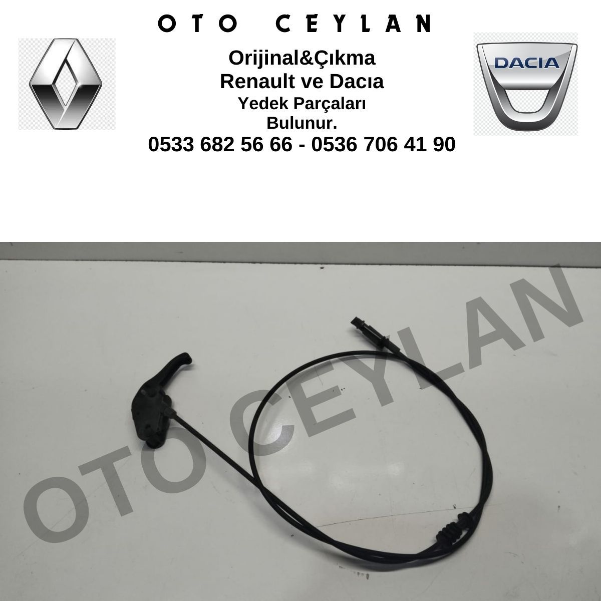 Renault 9 Kaput Açma Teli Orijinal Çıkma