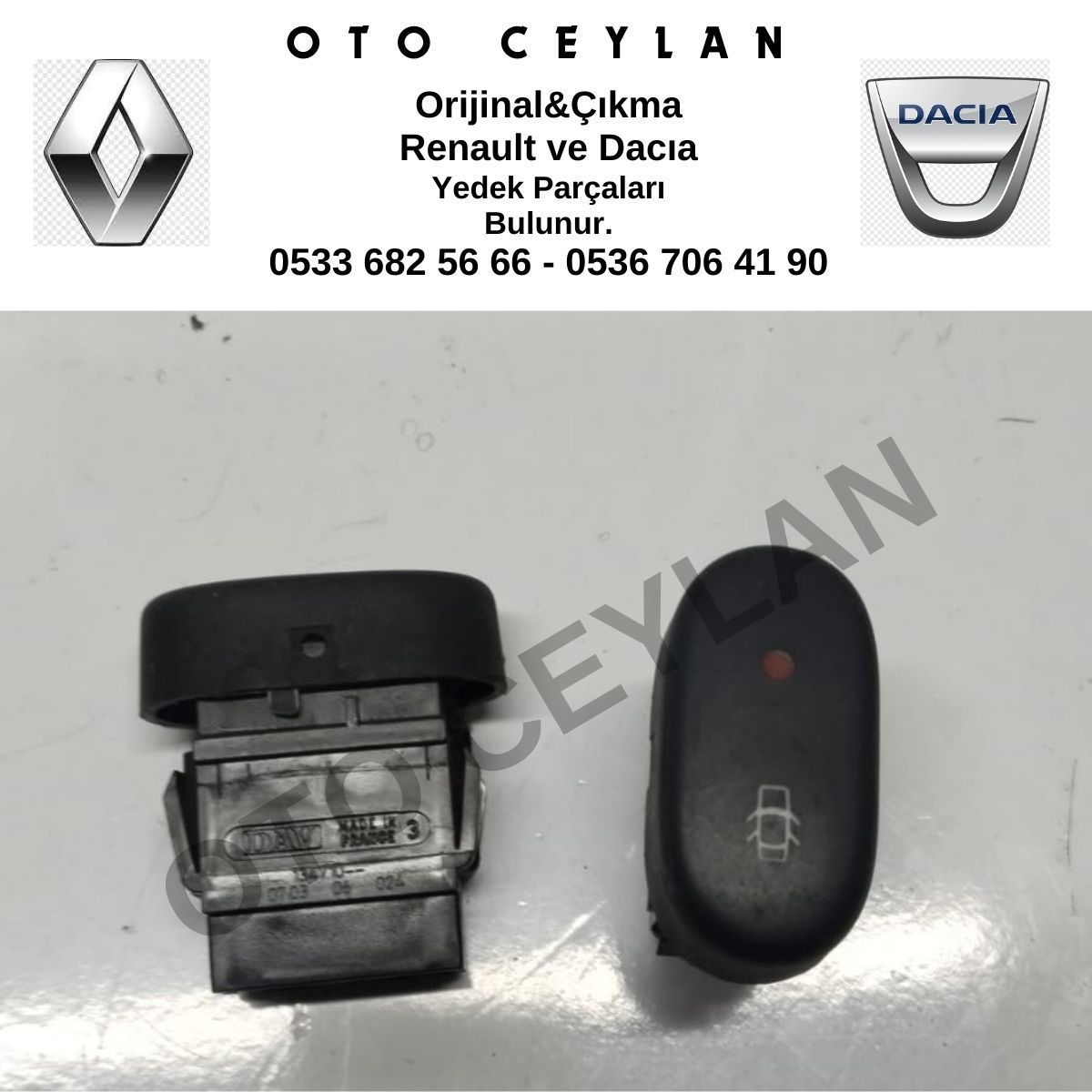 8200134710 Clio 2 Merkezi Kilit Düğmesi Orijinal Çıkma