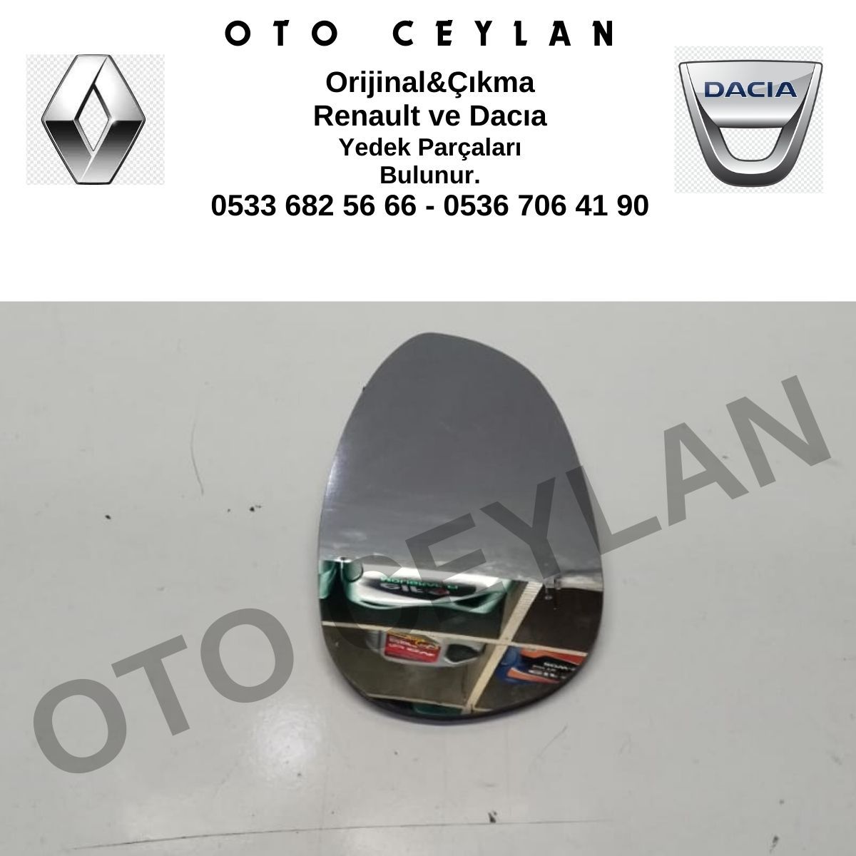 GVA 1129013 Punto 05 Lınea 07 Ayna Camı Sağ Sıfır Yan Sanayi