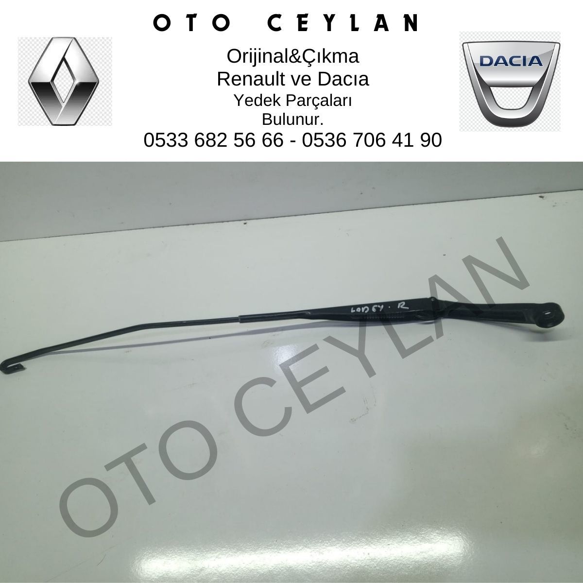 288869061R Lodgy 1.2 16V Ön Sağ Silecek Kolu Orijinal Çıkma