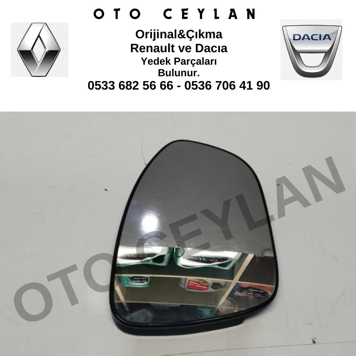 20180079364 Sandero 3 Ayna Camı Sol Orijinal Çıkma