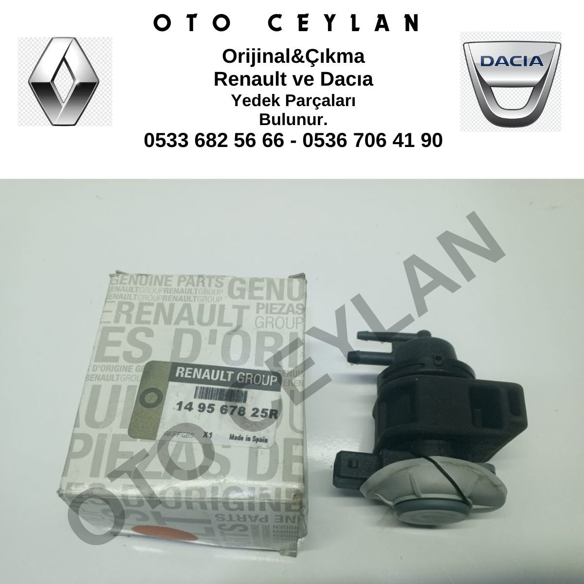 149567825R 149567097R Fluence Kango Megane Scenic Duster Logan Sandero Qashqai Turbo Elektrovana Sıfır Orijinal