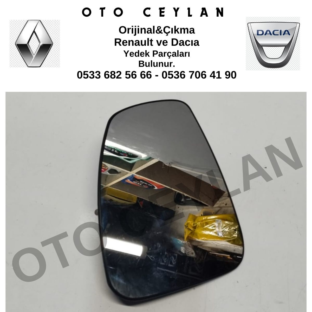 232634058 Fluence Megane 3 Dikiz Ayna Camı Sağ Orijinal Çıkma