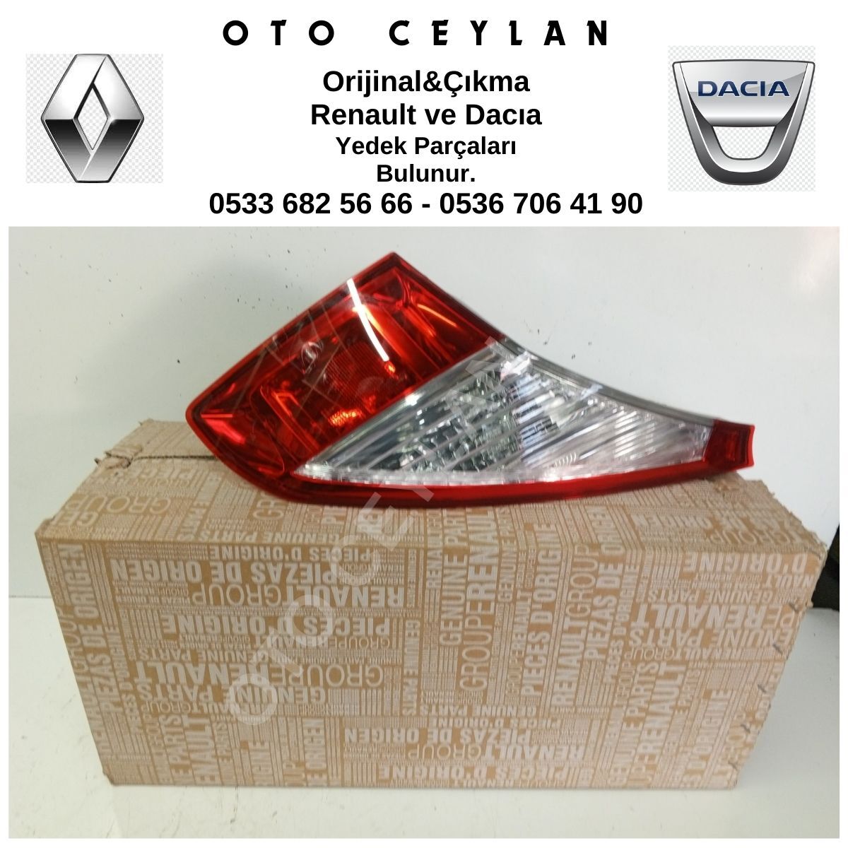 265550039R Megan 3 Stop Lambası İç Sol Orijinal