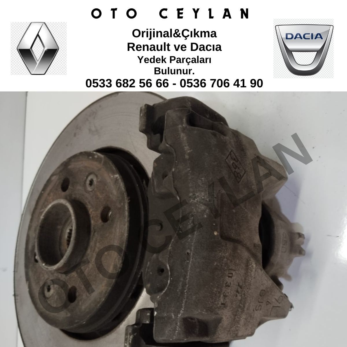 410111495R Lodgy Dokker Duster Fren Kaliperi Sol Ön Orijinal Çıkma