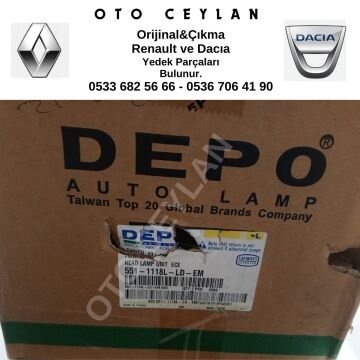 551-1118R-LD-E Twingo Sağ Far Sol Far  Takım Sıfır  ***Depo***