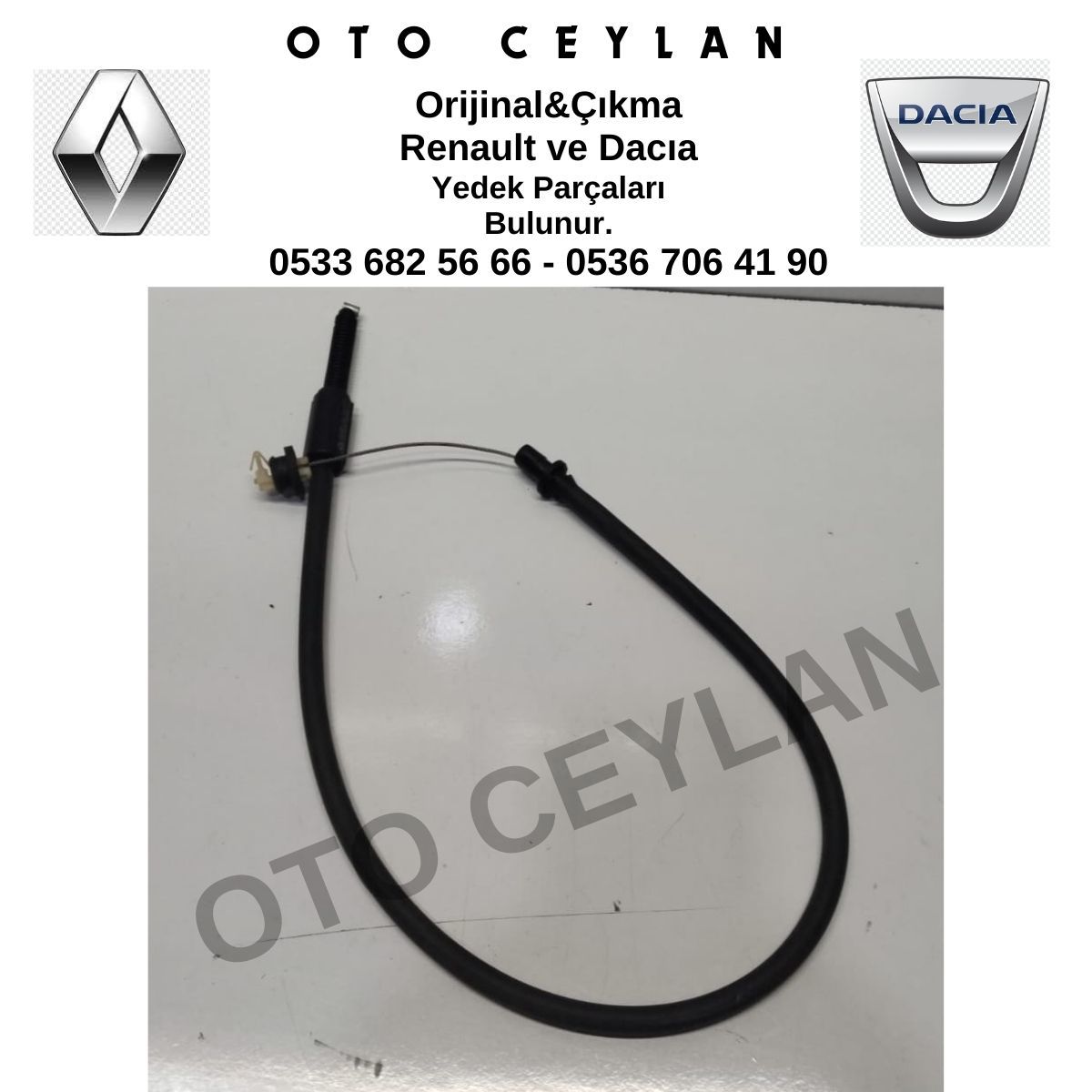 7700819336 Renault 19 Gaz Teli Sıfır Orijinal
