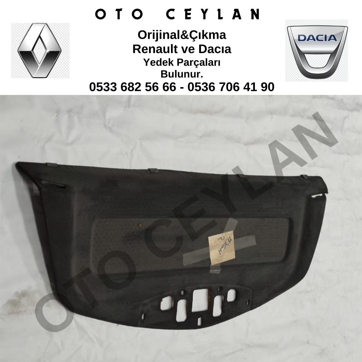 8200226263 Megane 2 Arka Cam Alt Panosu Orijinal Çıkma