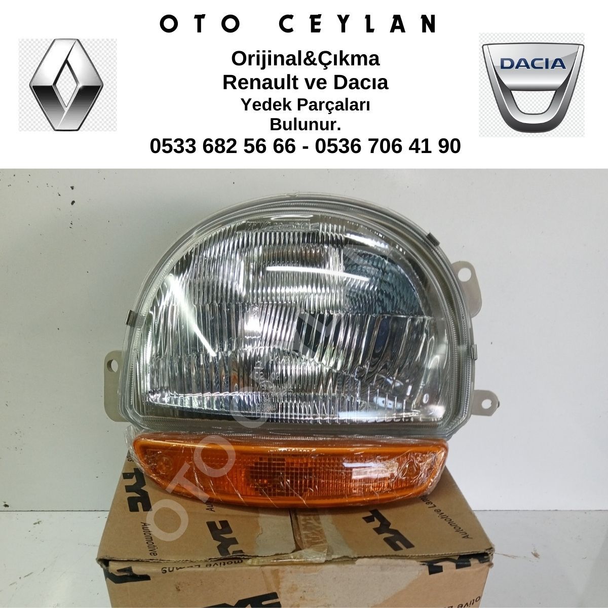 20-5012-05-2B Twingo Sol far Lambası ***TYC***