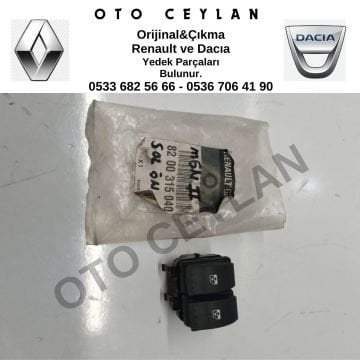 8200315040 Megane 2 Cam Açma Düğmesi Sol Ön Çiftli Orijinal Sıfır