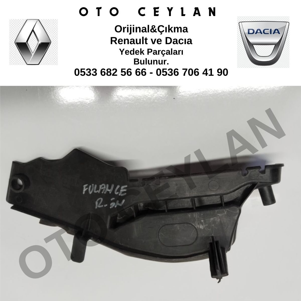 668620021R Fluence Ön Cam Izgara Sağ Alt Köşe İç Bagalidi Çıkma Orjinal