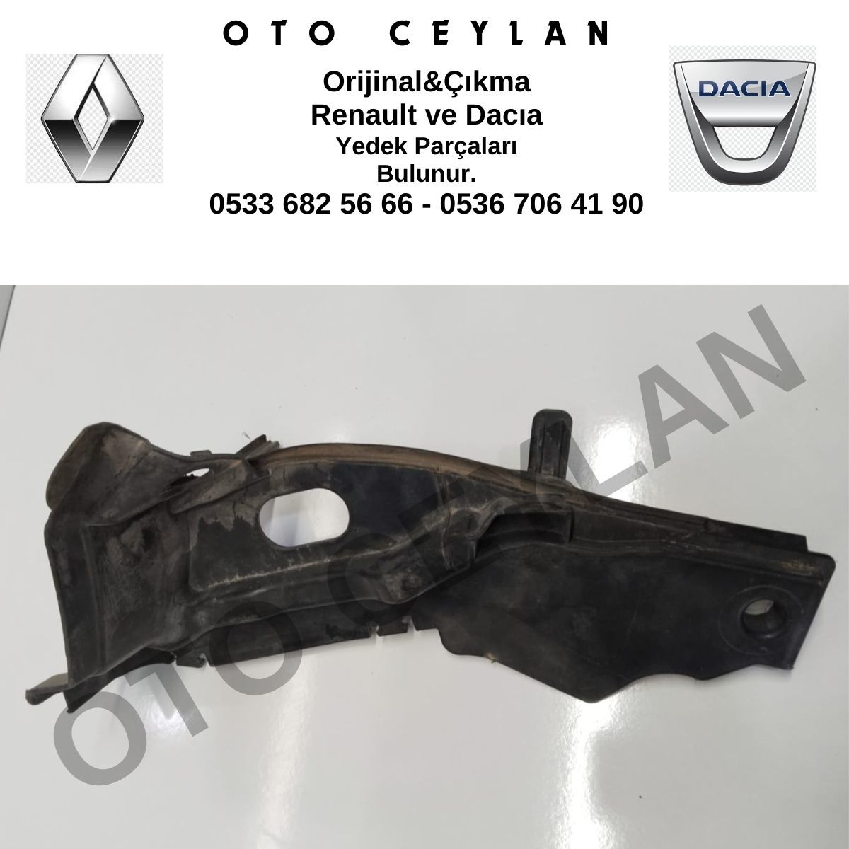 668630020R Fluence Sol Ön Cam Izgara Alt Köşe İç Bagalidi Çıkma Orjinal