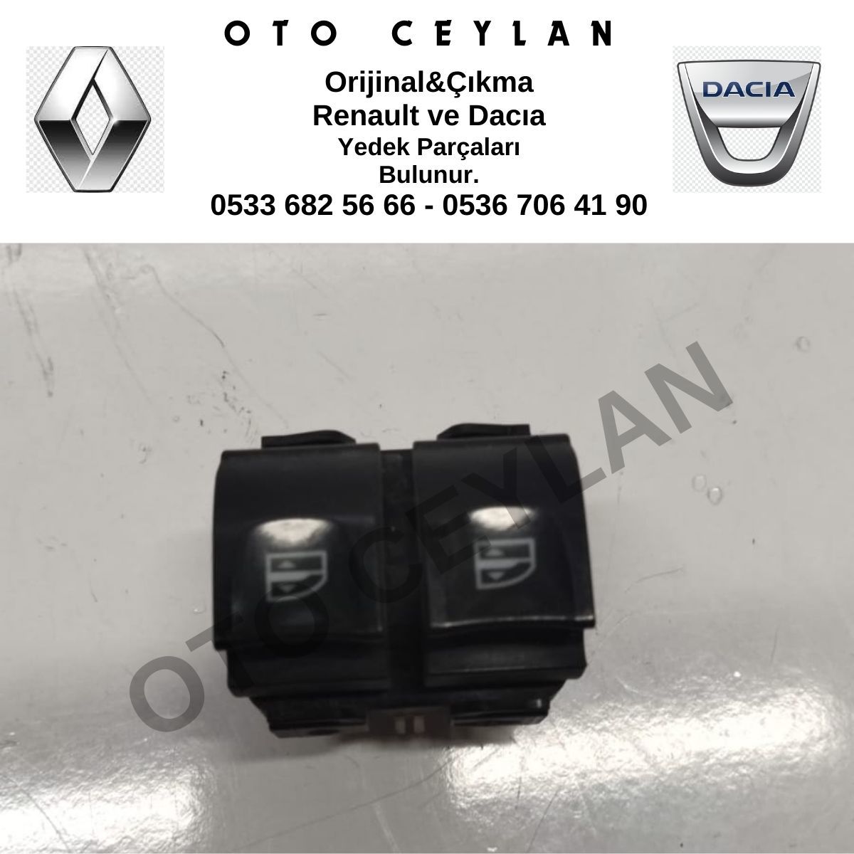 254110431R Lodgy Dokker Sol Ön Cam Butonu Düğmesi Orijinal Çıkma