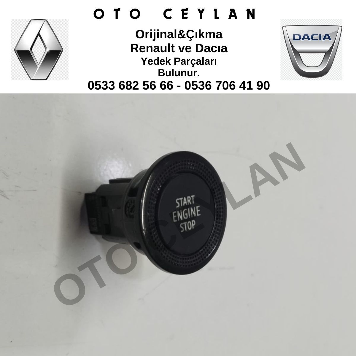 251503993R Clio 5 Captur 2 Start Stop Düğmesi Orijinal Çıkma