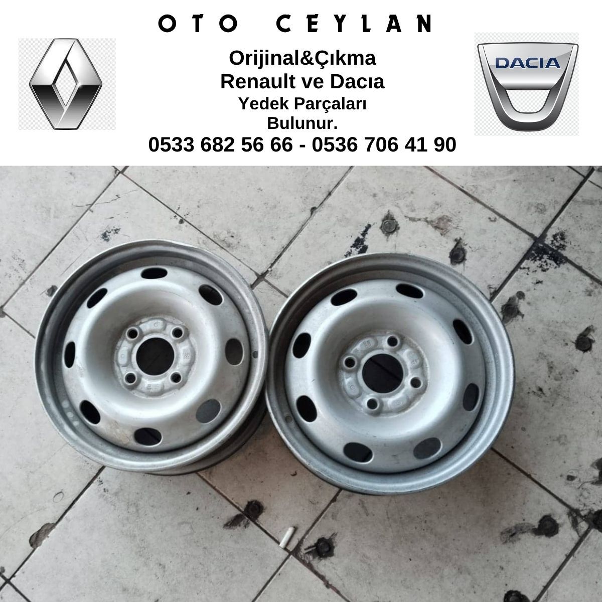 7701349748 R.9 R.19 Clıo Kangoo Jant 13 İnç 4 Bijon Sıfır