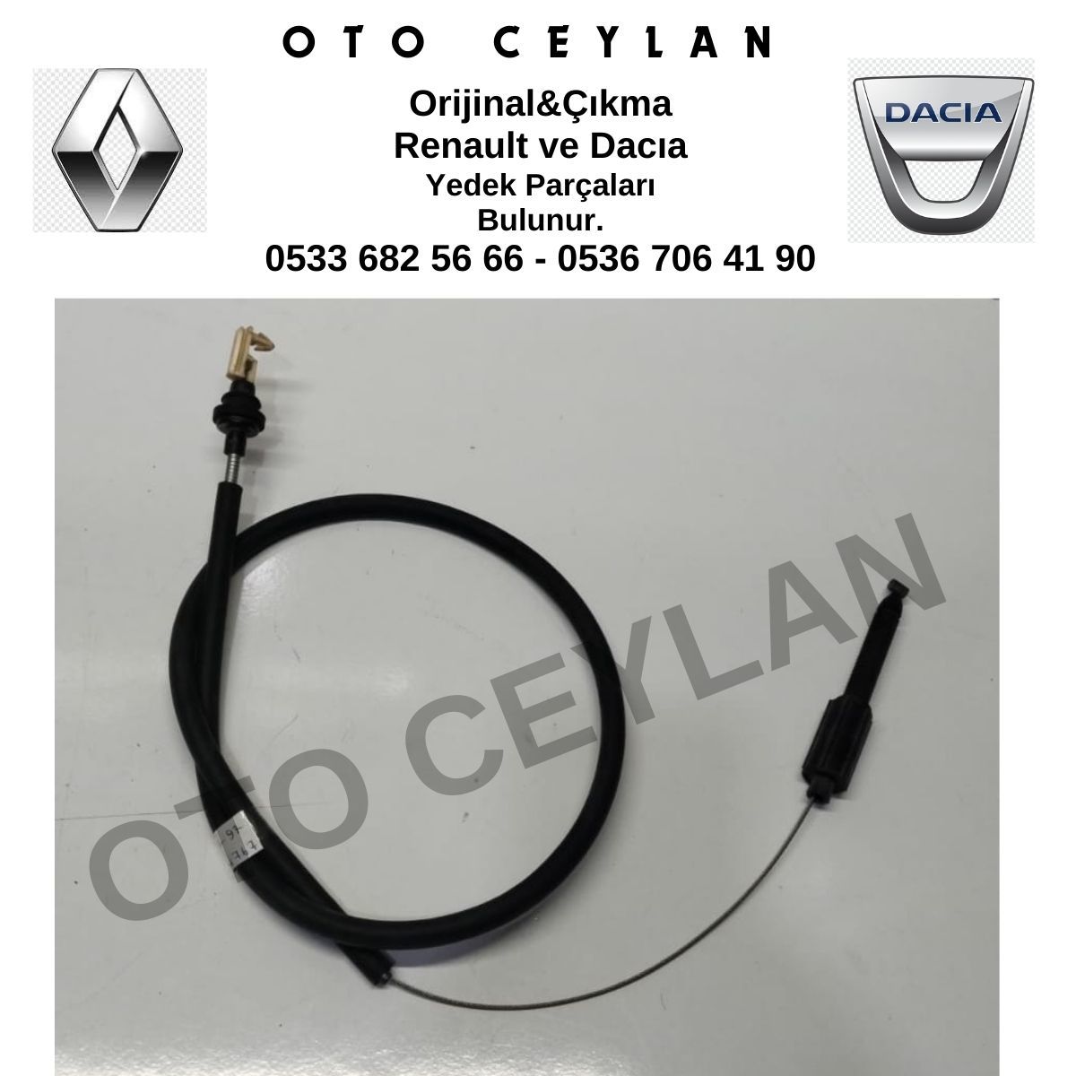 7700814767 Clio 1 Gaz Teli 1.4 E7J 91-97 Model Sıfır Cavo Marka