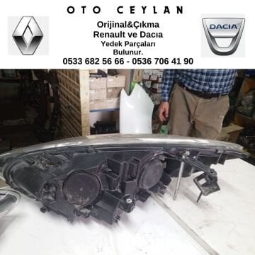 260605817R Megane 3 III Sağ Sol Far Çıkma Orijinal(Adet Fiyat)