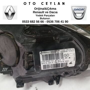 260605817R Megane 3 III Sağ Sol Far Çıkma Orijinal(Adet Fiyat)