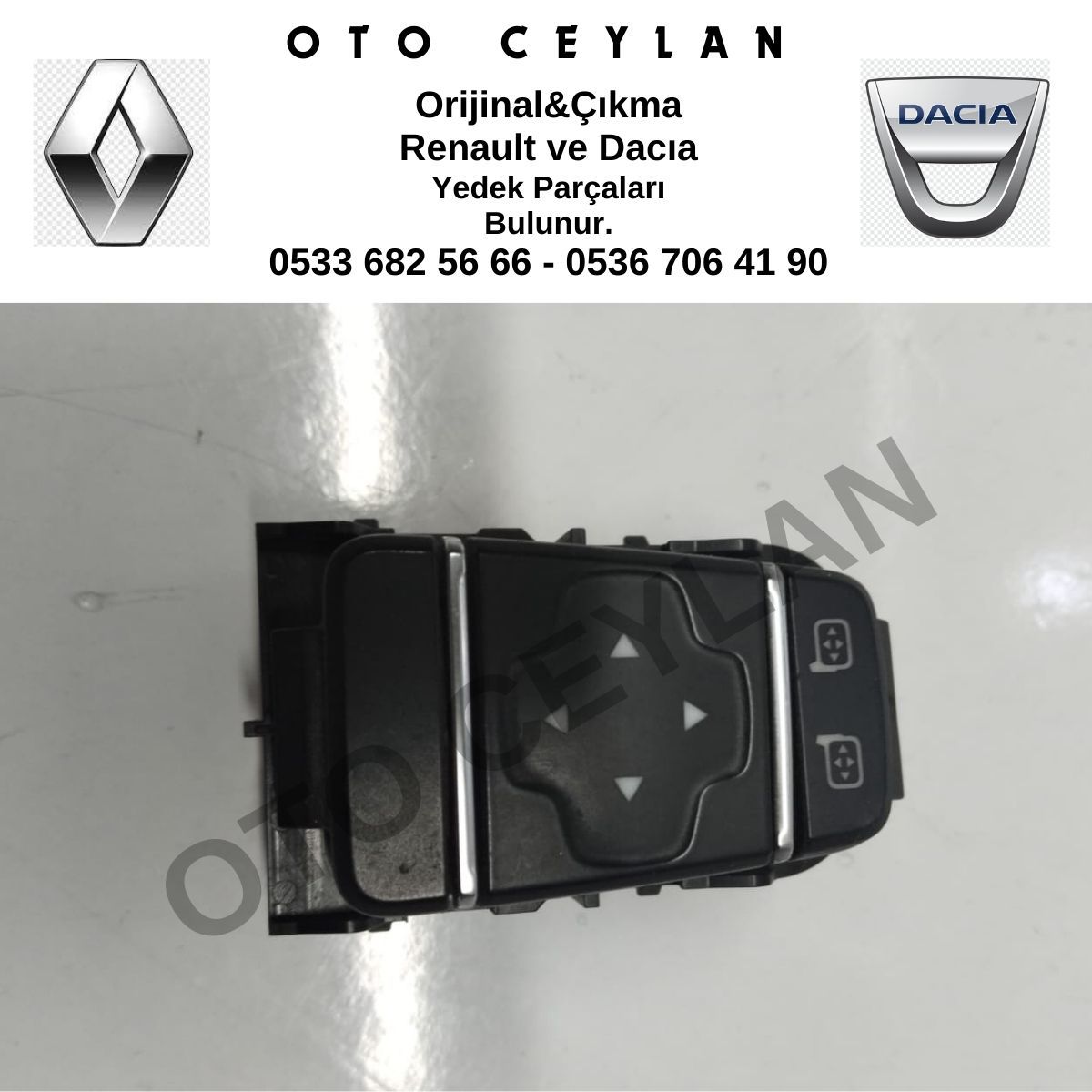 255700068R Clio 4 Ayna Düğmesi Kumandası Elektrikli Orijinal Çıkma
