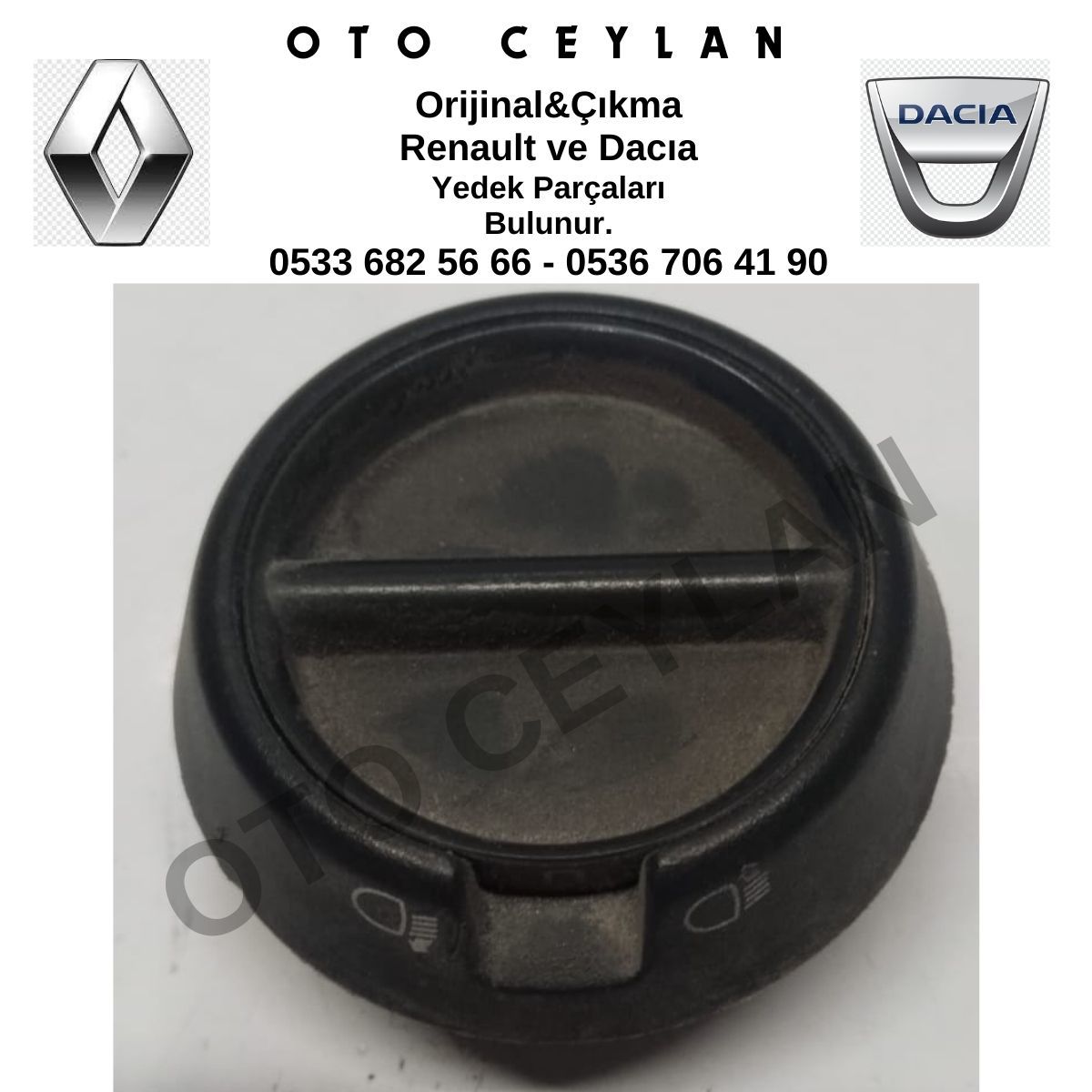 7700308729 Kangoo Far Ayar Düğmesi Oriijinal Çıkma