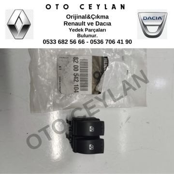 8200542104 Clio Megane Sol Cam Açma Düğmesi Orijinal Sıfır