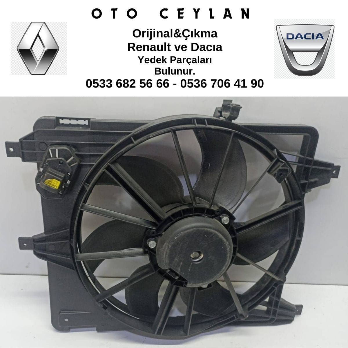 6001550769 Logan Fan Motoru + Davlumbazı Sıfır Orijinal