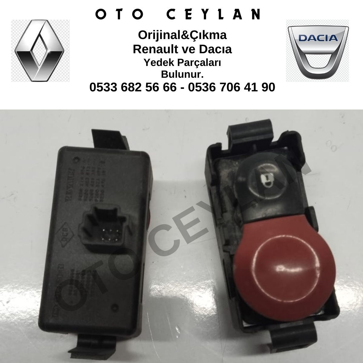 8200214896 Clio 3 Modus 4'lü Flaşör Düğmesi Orijinal Çıkma