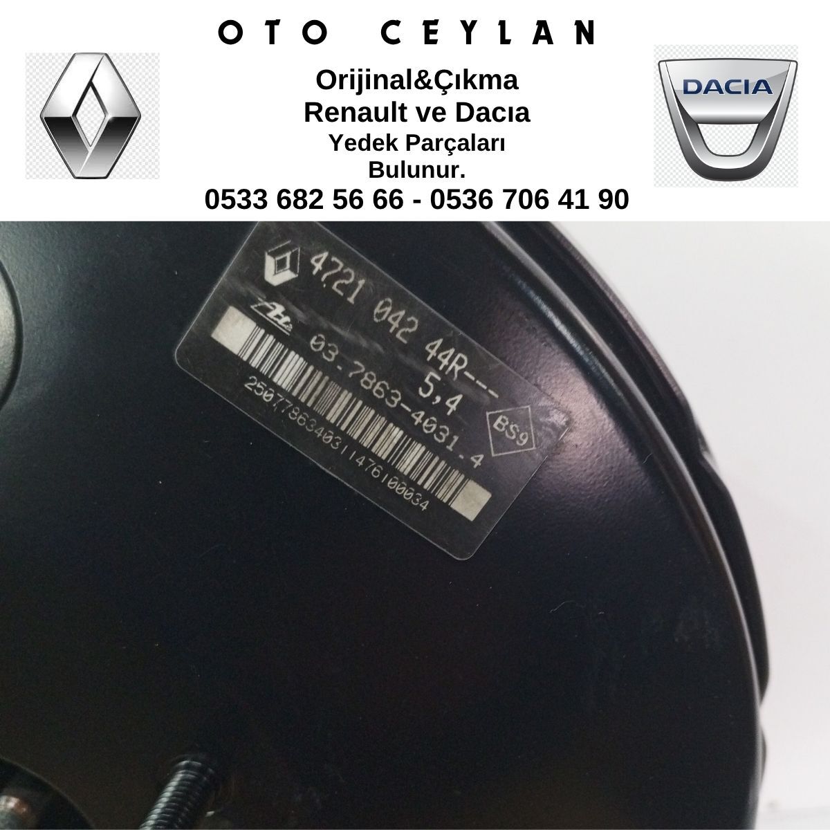 472104244R LODGY DOKKER DUSTER WESTINGHOUSE SIFIRorjinal mais malı