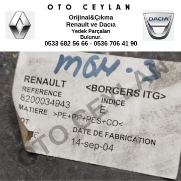 8200034943 Megane 3 Bagaj Halısı Orijinal Çıkma