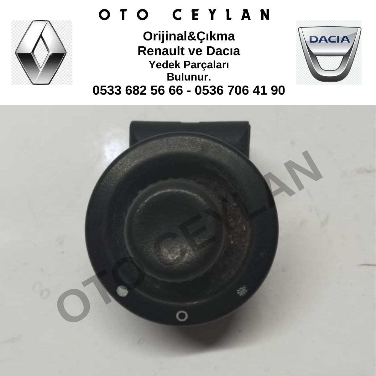 7700803531 Renault 19 Kangoo Elektrikli Ayna Kumanda Düğmesi Orijinal Çıkma