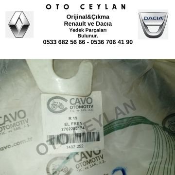 CAV 1402252 7702253174 Renault 19 El Fren Teli Sıfır Cavo Marka