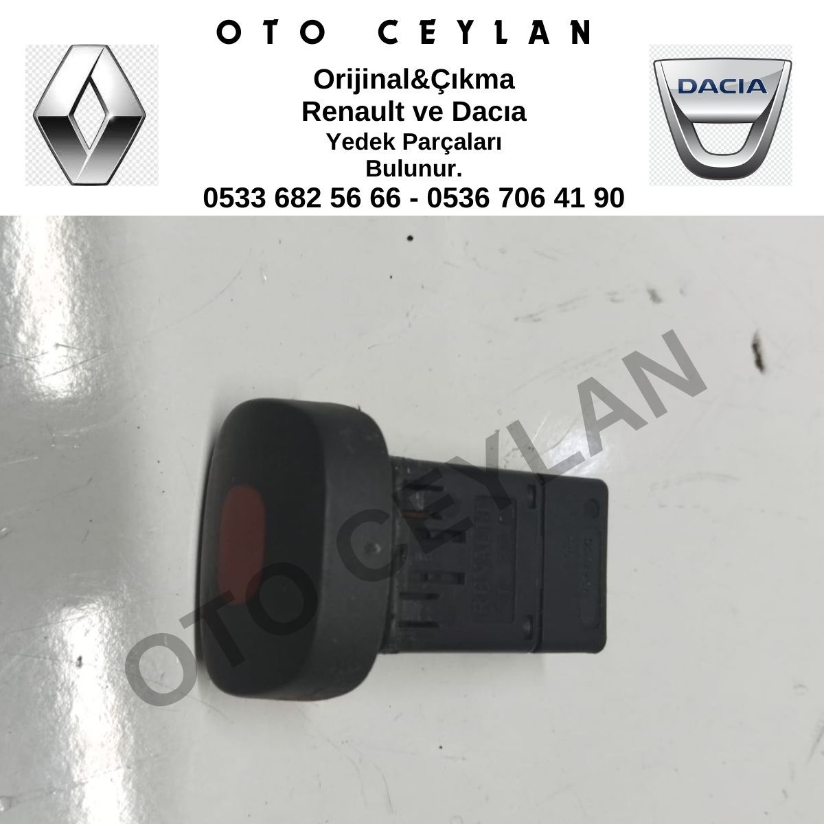 8200134709 Clio 2 Dörtlü Flaşör Düğmesi Orijinal Çıkma