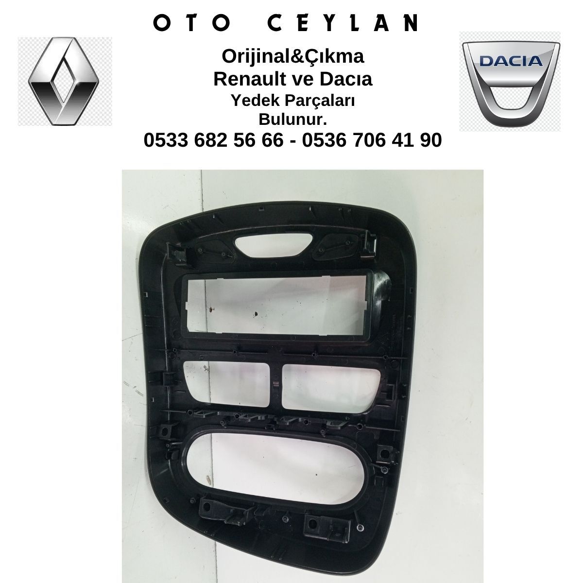 8201321505 CLIO 4 ZOE RADYO KONSOL ÇERCEVESİ PANELİ SIFIR