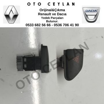 252907372R Captur Clio 4 Dörtlü Flaşör Düğmesi Orijinal Çıkma