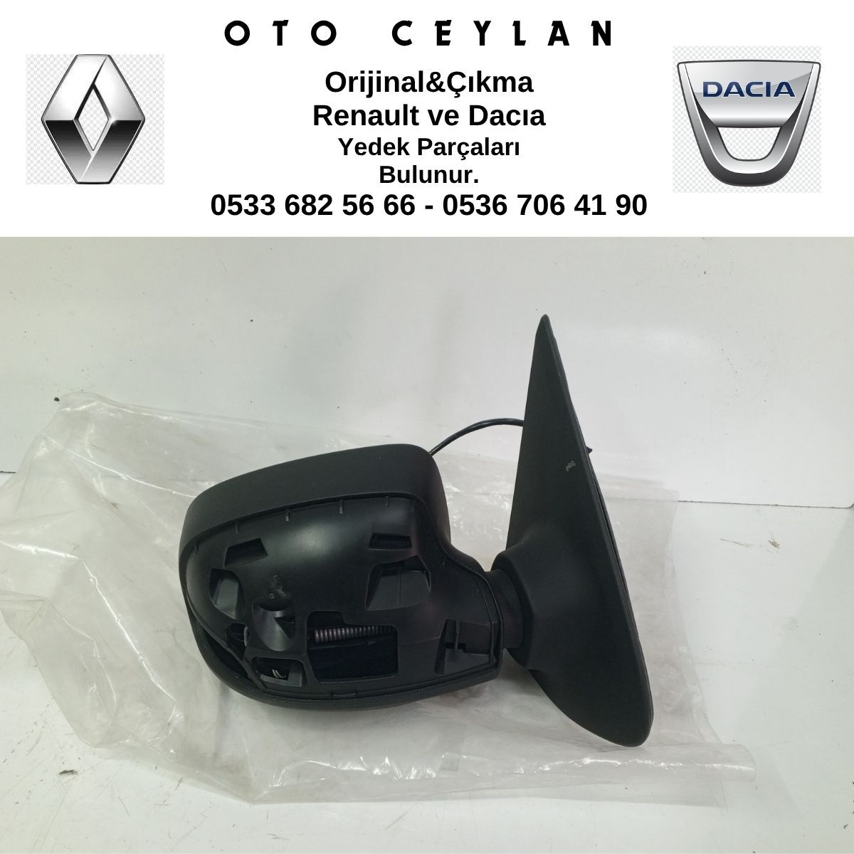 963021832R SANDERO DIŞ DİKİZ AYNASI SOL MANUEL