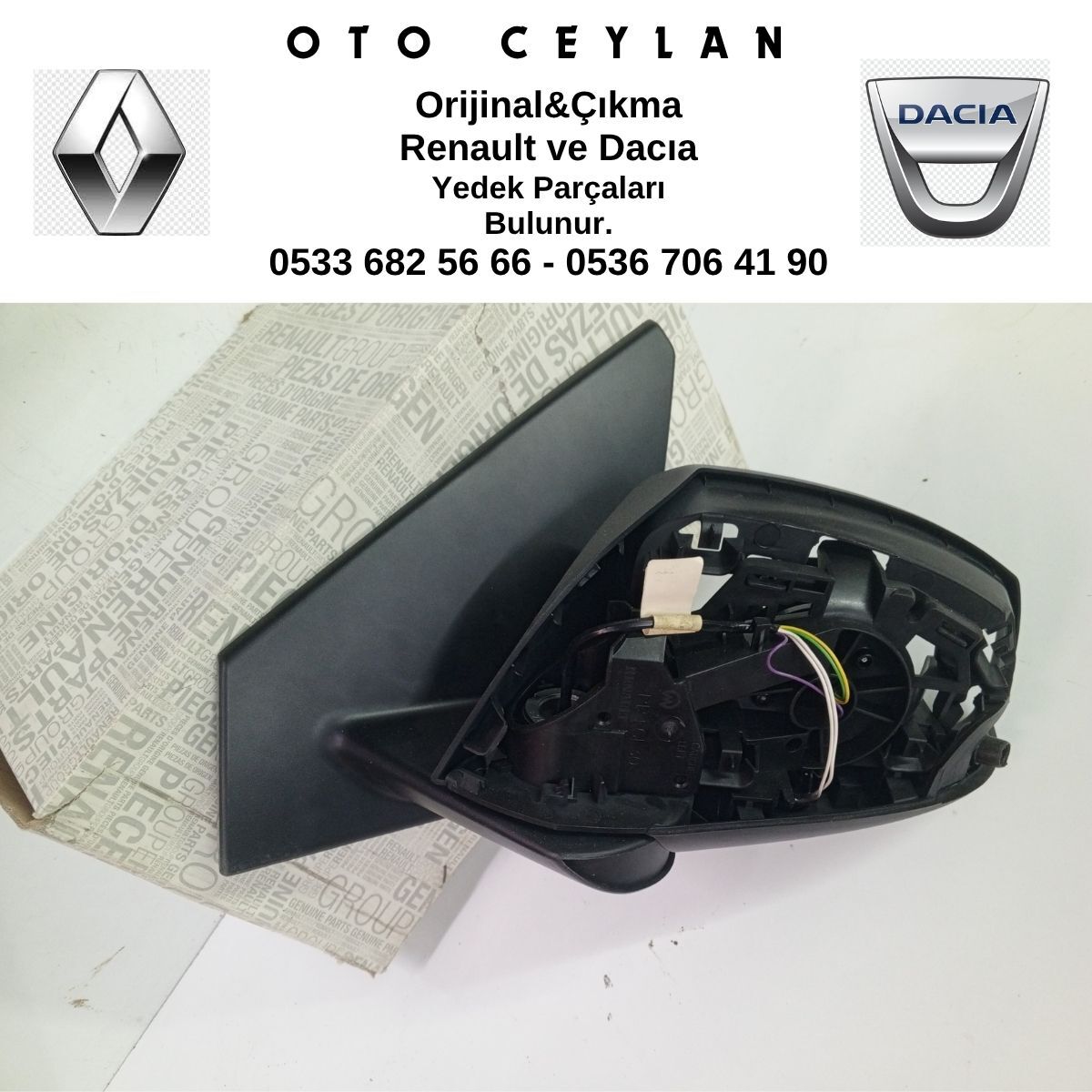 963027063R FLUENCE DIŞ DİKİZ AYNASI SOL ELEKTRİKLİ