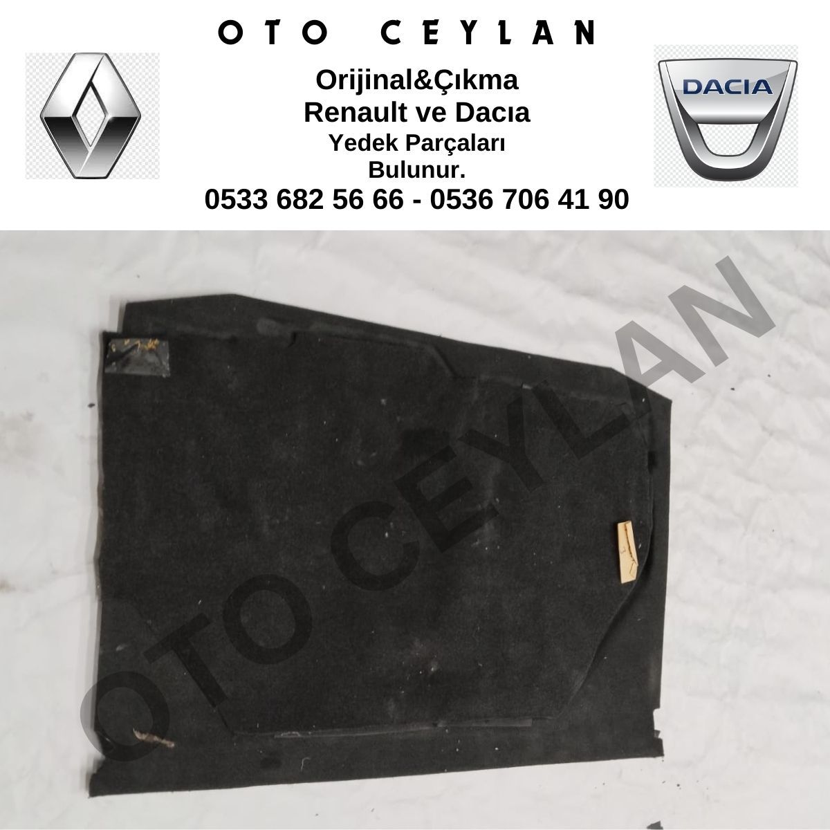 849608877R Megane 3 Bagaj Halısı Orijinal Çıkma