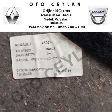 849608877R Megane 3 Bagaj Halısı Orijinal Çıkma