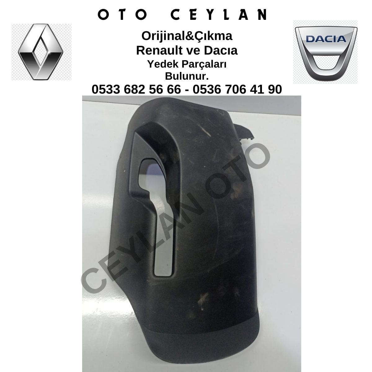 484723809R Clio 5 Direksiyon Alt Kaplama Bakaliti Çıkma Orjinal