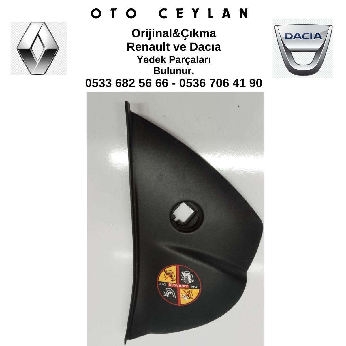 689209247R Clıo 4 Torpido Yan Kapak Çıkma Orijinal