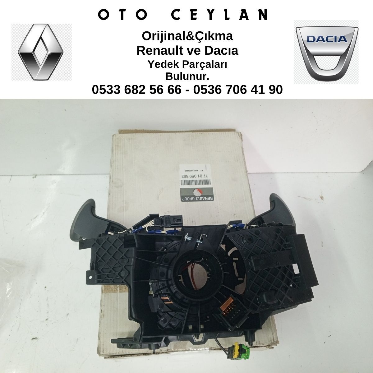 7701059692 8201590618 CLIO 3 DİREKSİYON ALT KUMANDA SPORTU