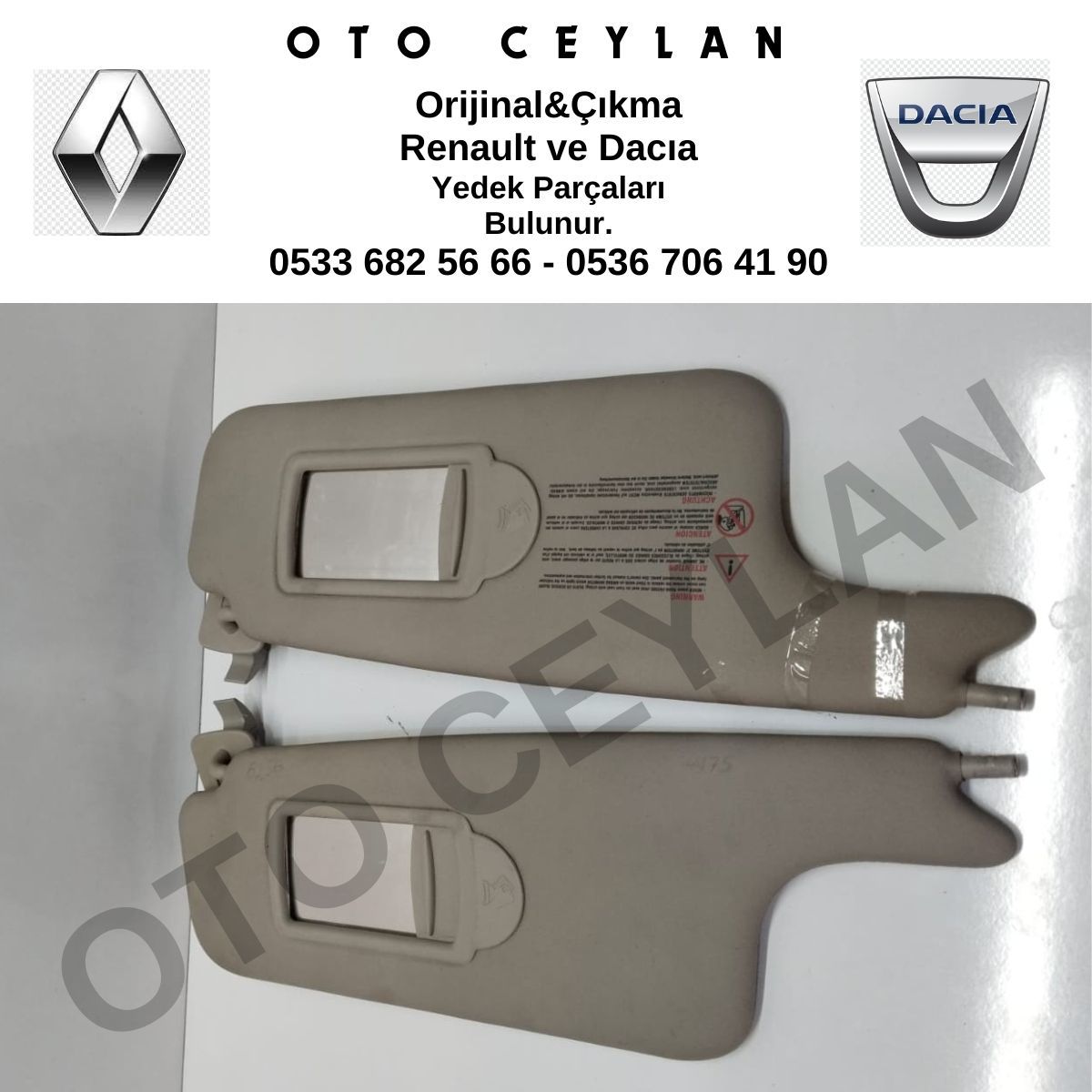 Megane 2 Güneşlik Sol Çıkma Orijinal