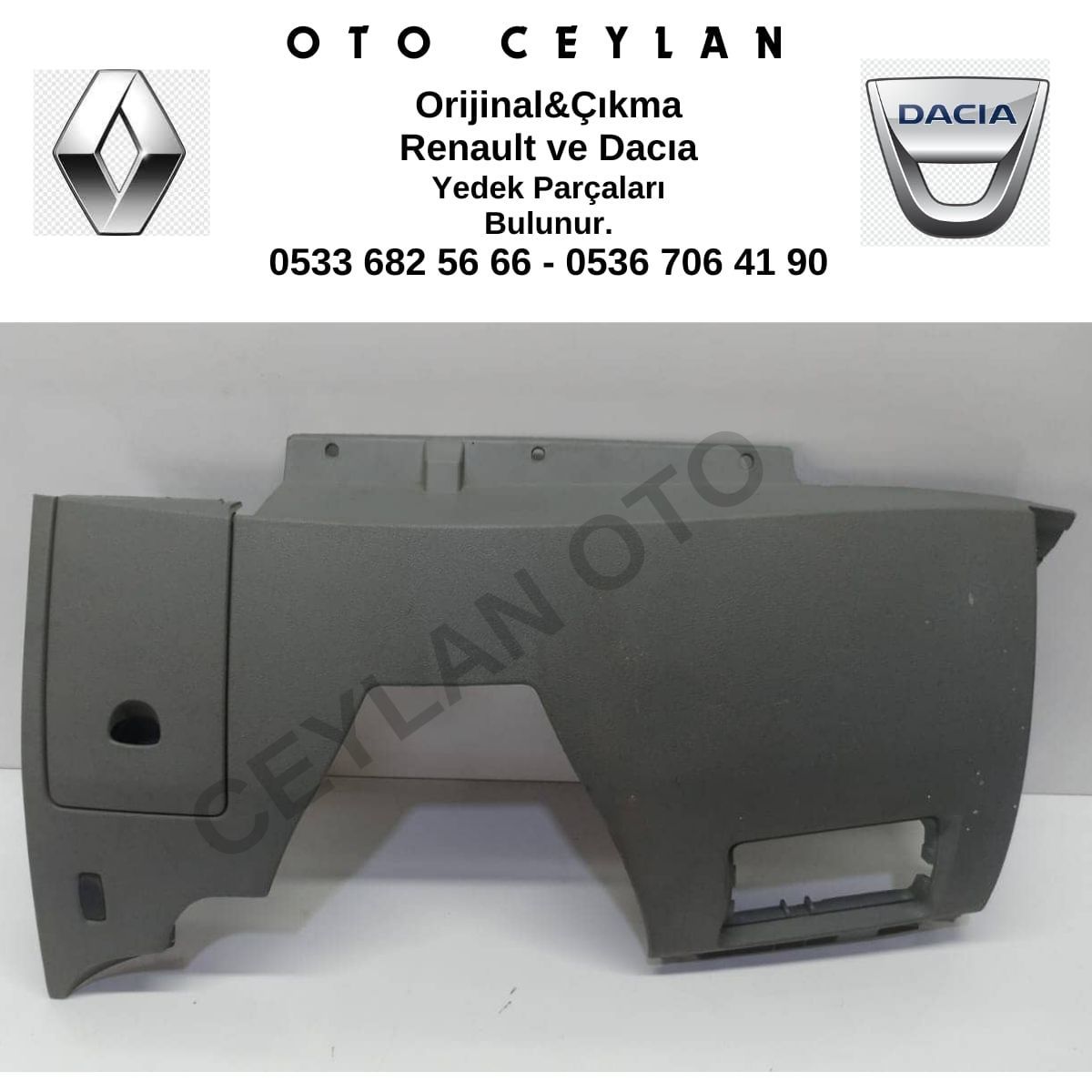 8200590520 Clio Gösterge Panel Kapağı Çıkma Orjinal