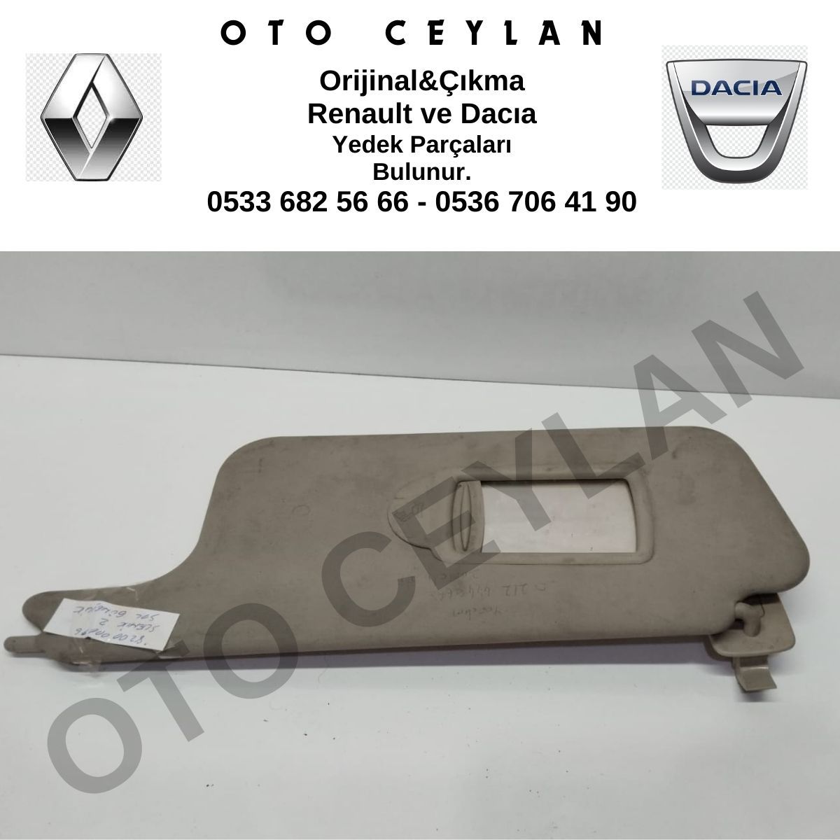 820000096 Scenic 2 Sol Güneşlik Orjinal Çıkma